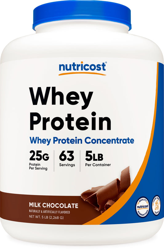 Whey Protein Concentrate Powder (Chocolate) 5LBS, Supplement
