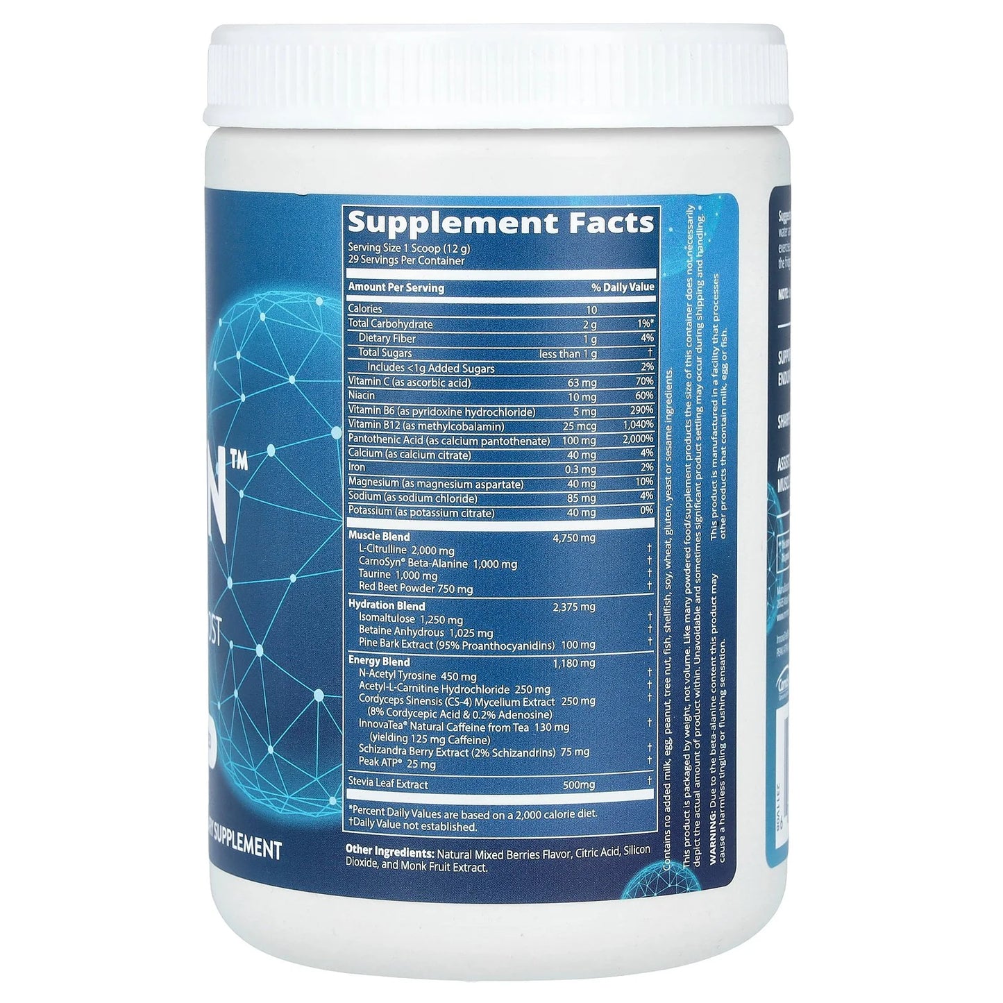 Driven, Pre Workout Powder, Mixed Berries, 29 Servings