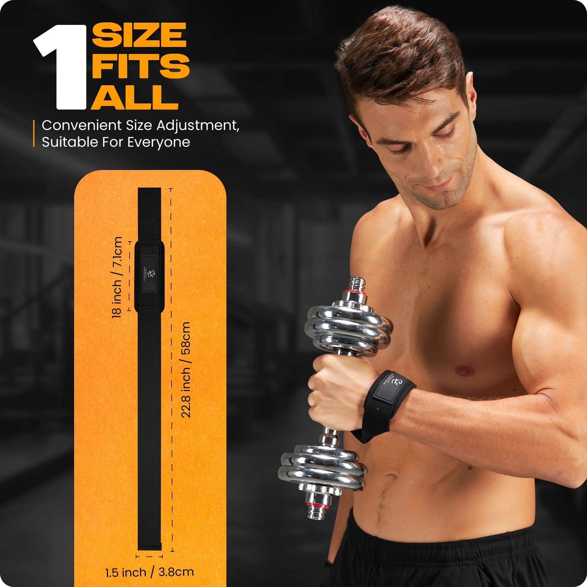 Weightlifting Wrist Straps – 2-Pack Adjustable Padded Neoprene Lifting Straps for Gym, for Men & Women